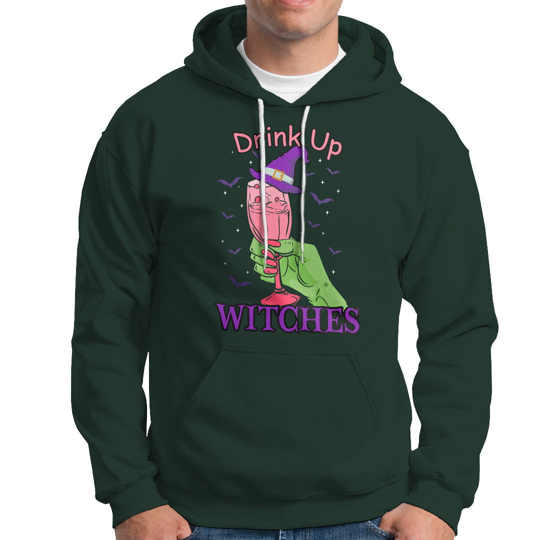 Drinking Witch Hoodie Drink Up Witches Wine Lover - Wonder Print Shop