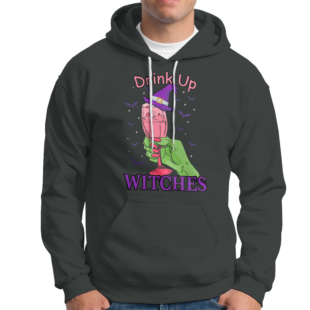 Drinking Witch Hoodie Drink Up Witches Wine Lover - Wonder Print Shop