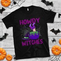 Halloween Witch T Shirt Howdy Witches Western Cowgirl - Wonder Print Shop