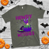 Halloween Witch T Shirt Howdy Witches Western Cowgirl - Wonder Print Shop