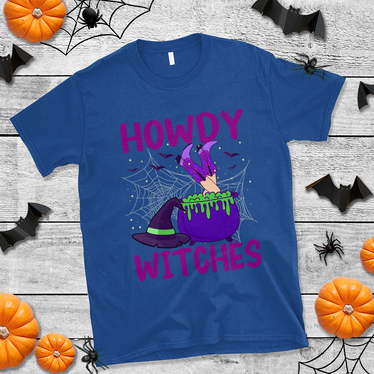 Halloween Witch T Shirt Howdy Witches Western Cowgirl - Wonder Print Shop