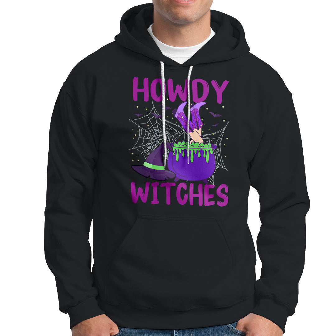 Halloween Witch Hoodie Howdy Witches Western Cowgirl - Wonder Print Shop