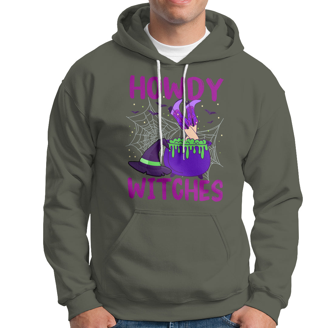 Halloween Witch Hoodie Howdy Witches Western Cowgirl - Wonder Print Shop