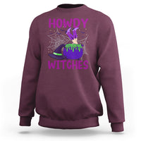 Halloween Witch Sweatshirt Howdy Witches Western Cowgirl - Wonder Print Shop