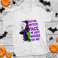 Halloween Witch T Shirt Resting Witch Face I'm Just Wicked That Way - Wonder Print Shop