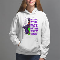 Halloween Witch Hoodie Resting Witch Face I'm Just Wicked That Way - Wonder Print Shop