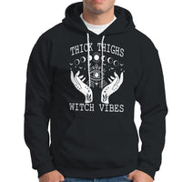 Thick Thighs Witch Vibes Celestial Witchcraft Moon Phases Hoodie - Wonder Print Shop