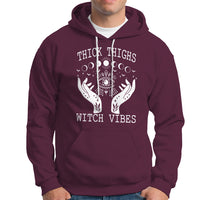 Thick Thighs Witch Vibes Celestial Witchcraft Moon Phases Hoodie - Wonder Print Shop