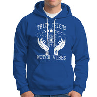 Thick Thighs Witch Vibes Celestial Witchcraft Moon Phases Hoodie - Wonder Print Shop