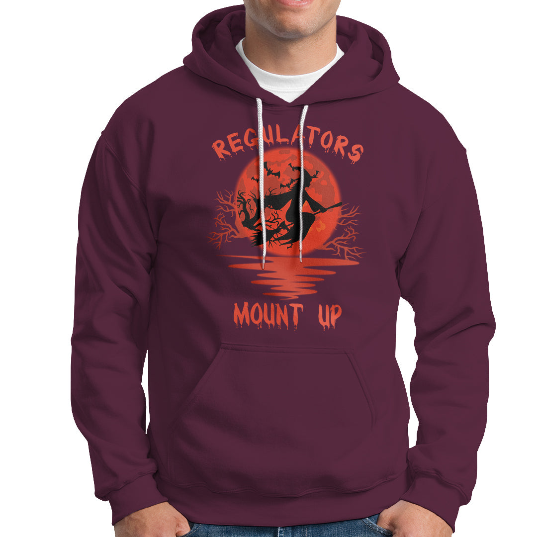 Halloween Witch Hoodie Regulators Mount Up - Wonder Print Shop