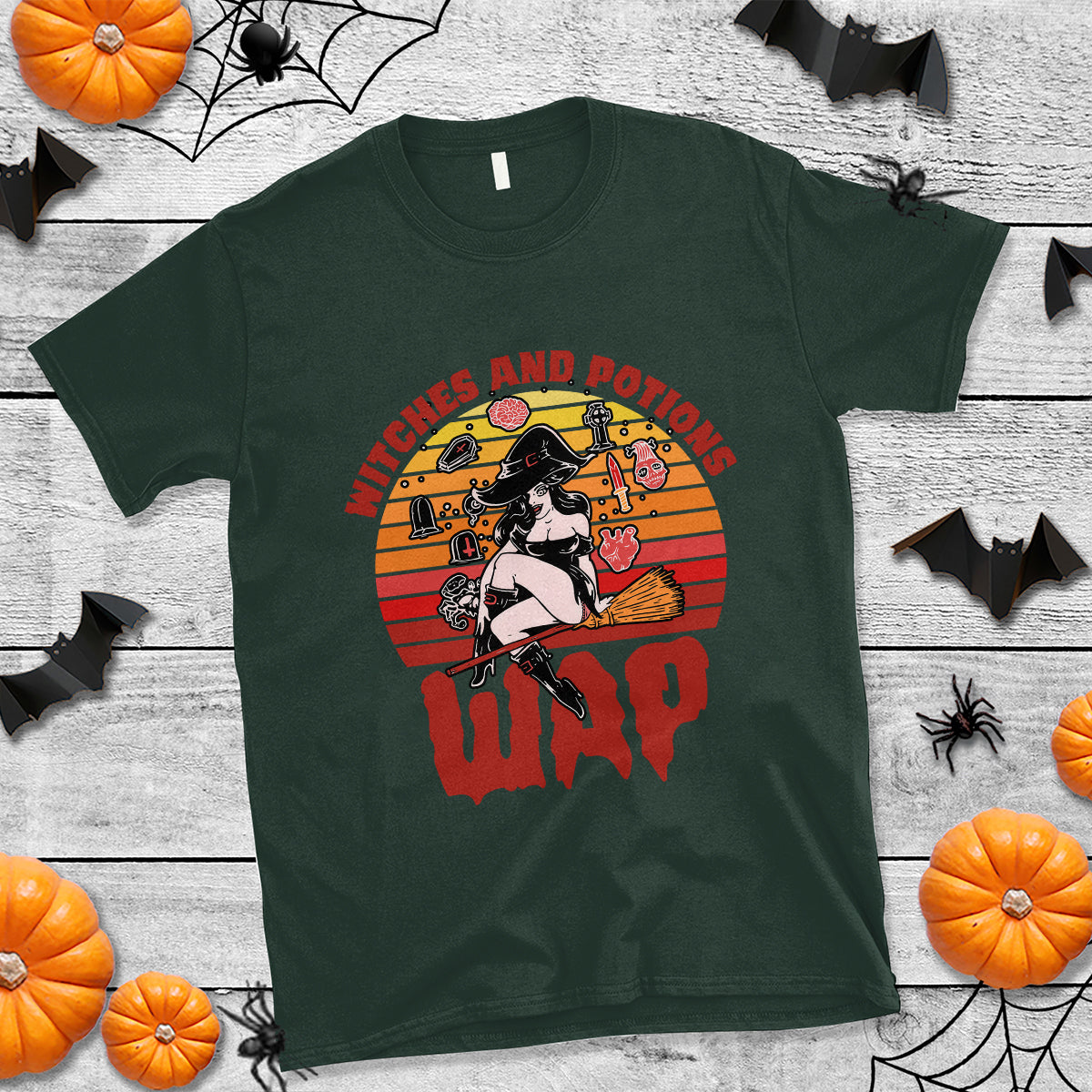 Witch T Shirt WAP Witches And Potions Retro - Wonder Print Shop