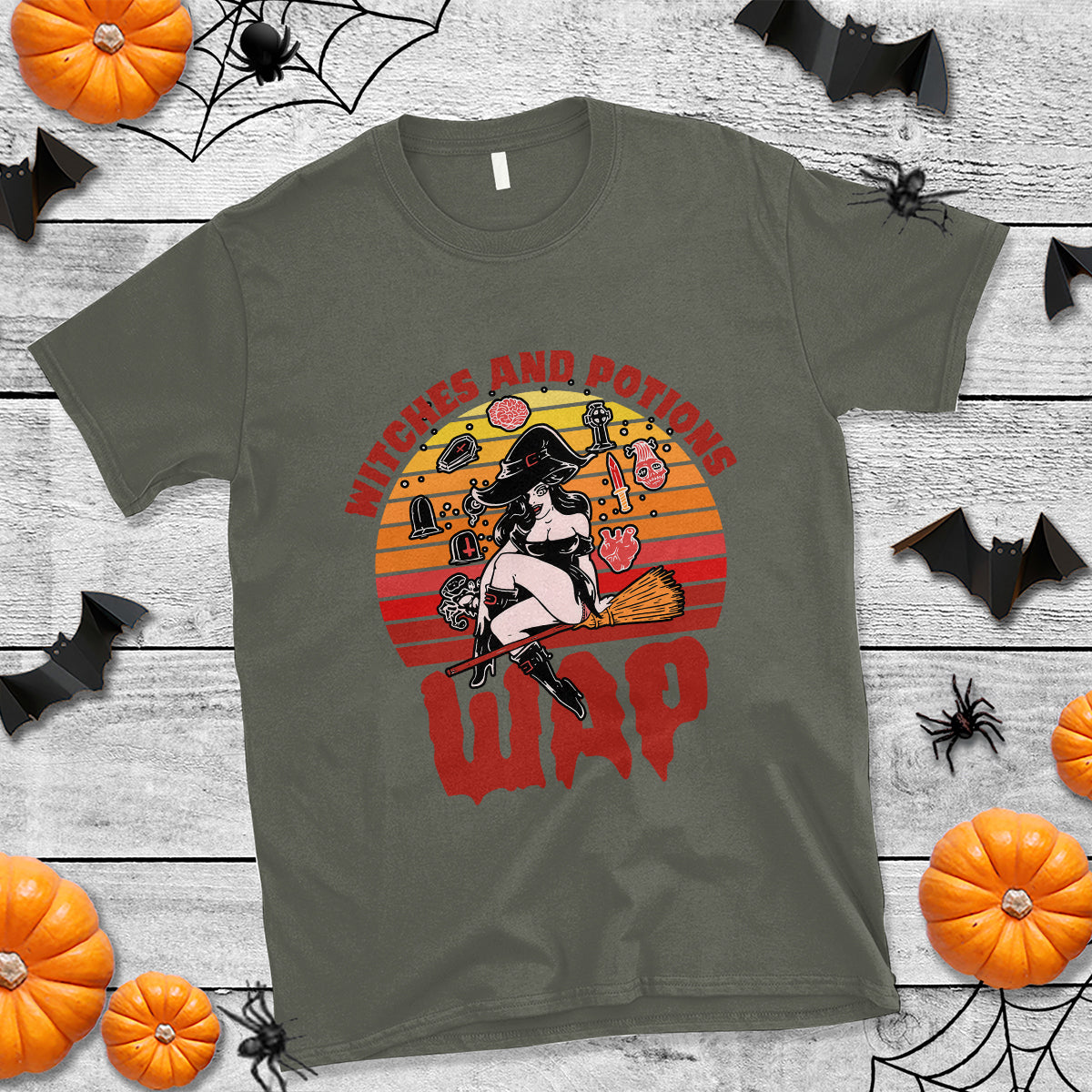 Witch T Shirt WAP Witches And Potions Retro - Wonder Print Shop