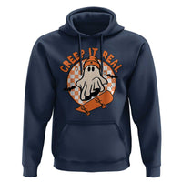 Halloween Skating Boo Sheet Hoodie Creep It Real Ghost Fall Season Retro Vintage - Wonder Print Shop