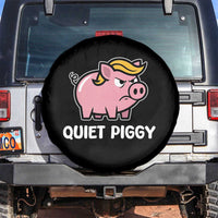 Quiet Piggy Funny Blonde Pig Spare Tire Cover Political Satire Humor Free Speech Cute Cartoon - Wonder Print Shop