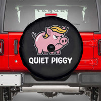 Quiet Piggy Funny Blonde Pig Spare Tire Cover Political Satire Humor Free Speech Cute Cartoon - Wonder Print Shop