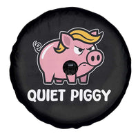 Quiet Piggy Funny Blonde Pig Spare Tire Cover Political Satire Humor Free Speech Cute Cartoon - Wonder Print Shop