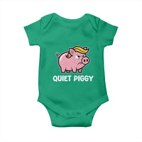 Quiet Piggy Funny Blonde Pig Baby Onesie Political Satire Humor Free Speech Cute Cartoon - Wonder Print Shop