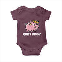 Quiet Piggy Funny Blonde Pig Baby Onesie Political Satire Humor Free Speech Cute Cartoon - Wonder Print Shop