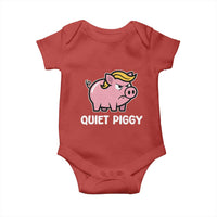 Quiet Piggy Funny Blonde Pig Baby Onesie Political Satire Humor Free Speech Cute Cartoon - Wonder Print Shop