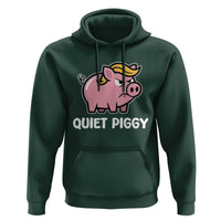 Quiet Piggy Funny Blonde Pig Hoodie Political Satire Humor Free Speech Cute Cartoon - Wonder Print Shop