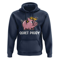 Quiet Piggy Funny Blonde Pig Hoodie Political Satire Humor Free Speech Cute Cartoon - Wonder Print Shop