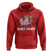 Quiet Piggy Funny Blonde Pig Hoodie Political Satire Humor Free Speech Cute Cartoon - Wonder Print Shop