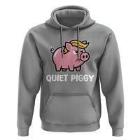 Quiet Piggy Funny Blonde Pig Hoodie Political Satire Humor Free Speech Cute Cartoon - Wonder Print Shop