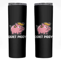 Quiet Piggy Funny Blonde Pig Skinny Tumbler Political Satire Humor Free Speech Cute Cartoon - Wonder Print Shop