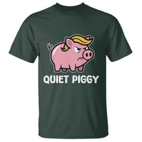 Quiet Piggy Funny Blonde Pig T Shirt Political Satire Humor Free Speech Cute Cartoon - Wonder Print Shop