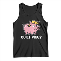 Quiet Piggy Funny Blonde Pig Tank Top Political Satire Humor Free Speech Cute Cartoon - Wonder Print Shop