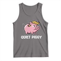 Quiet Piggy Funny Blonde Pig Tank Top Political Satire Humor Free Speech Cute Cartoon - Wonder Print Shop