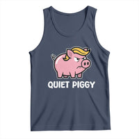 Quiet Piggy Funny Blonde Pig Tank Top Political Satire Humor Free Speech Cute Cartoon - Wonder Print Shop