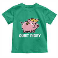 Quiet Piggy Funny Blonde Pig Toddler T Shirt Political Satire Humor Free Speech Cute Cartoon - Wonder Print Shop