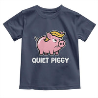 Quiet Piggy Funny Blonde Pig Toddler T Shirt Political Satire Humor Free Speech Cute Cartoon - Wonder Print Shop
