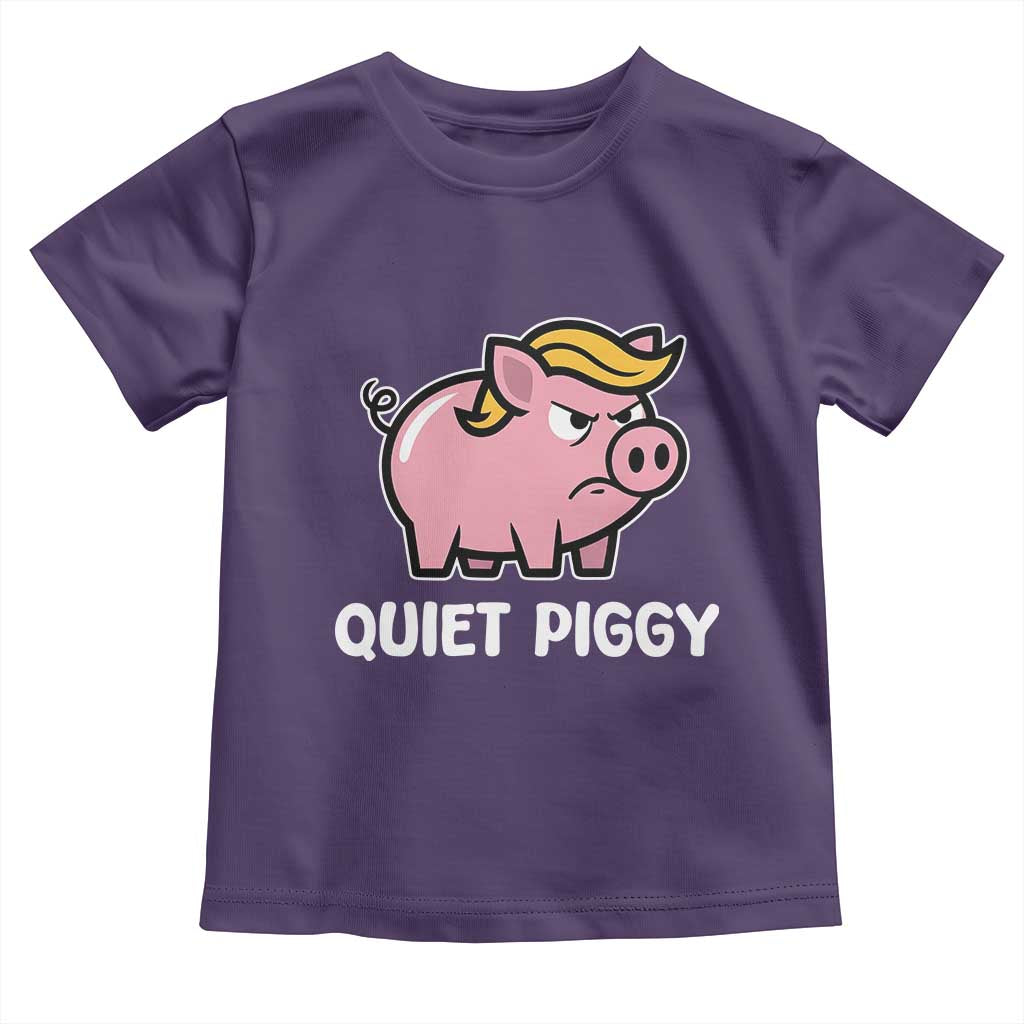Quiet Piggy Funny Blonde Pig Toddler T Shirt Political Satire Humor Free Speech Cute Cartoon - Wonder Print Shop
