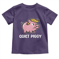 Quiet Piggy Funny Blonde Pig Toddler T Shirt Political Satire Humor Free Speech Cute Cartoon - Wonder Print Shop
