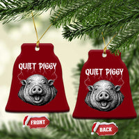 Quiet Piggy Metal Style Ceramic Ornament Dark Humor Pig Political Satire Humor Rock Aesthetic - Wonder Print Shop