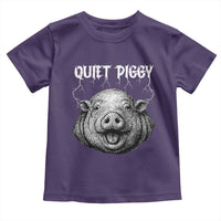 Quiet Piggy Metal Style Toddler T Shirt Dark Humor Pig Political Satire Humor Rock Aesthetic - Wonder Print Shop