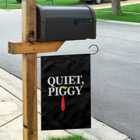 Quiet Piggy Funny Blonde Garden Flag Political Satire Humor Free Speech - Wonder Print Shop
