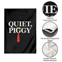 Quiet Piggy Funny Blonde Garden Flag Political Satire Humor Free Speech - Wonder Print Shop