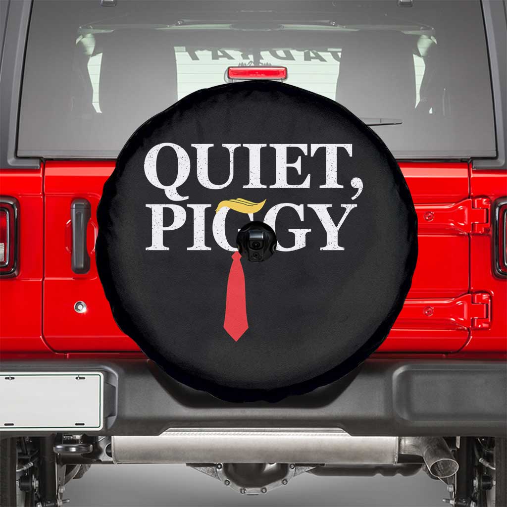 Quiet Piggy Funny Blonde Spare Tire Cover Political Satire Humor Free Speech - Wonder Print Shop