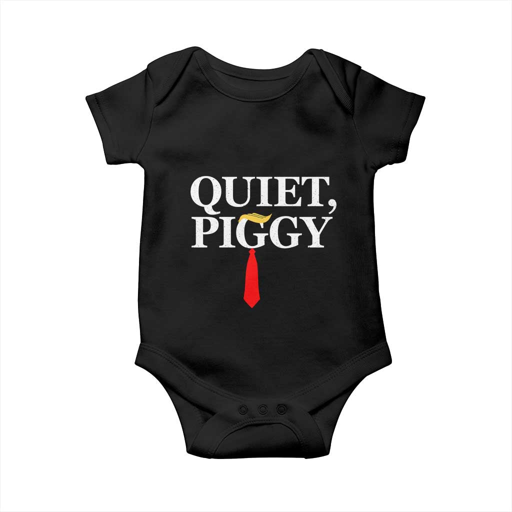 Quiet Piggy Funny Blonde Baby Onesie Political Satire Humor Free Speech - Wonder Print Shop