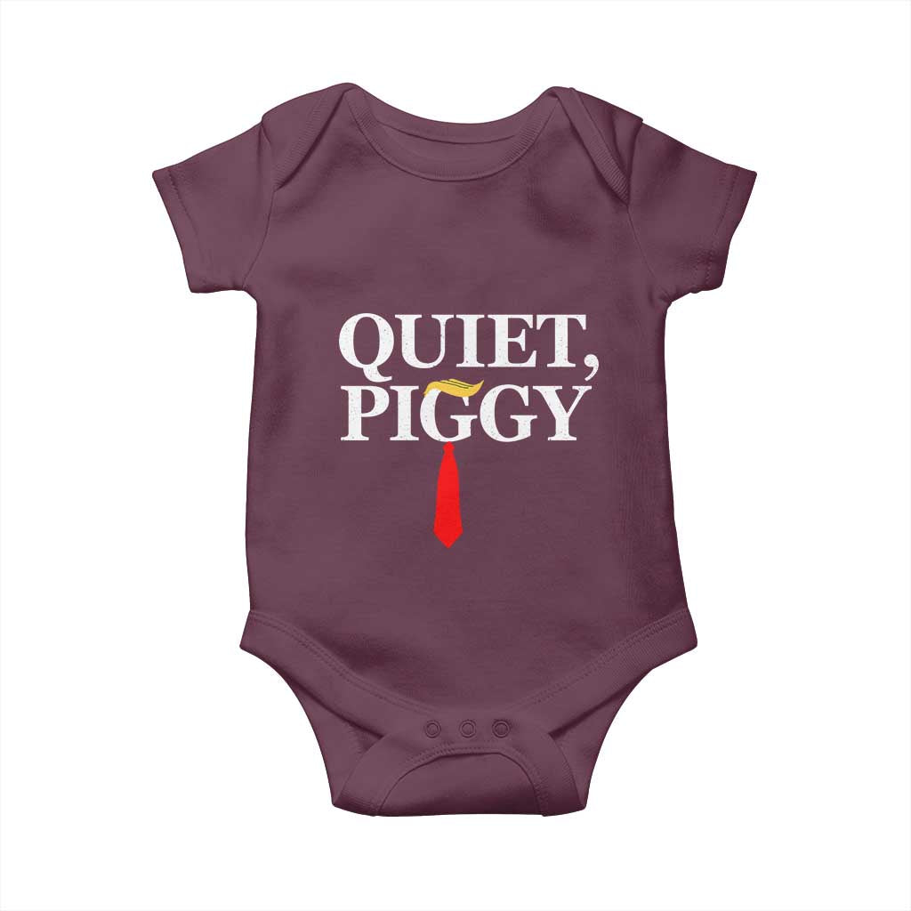 Quiet Piggy Funny Blonde Baby Onesie Political Satire Humor Free Speech - Wonder Print Shop