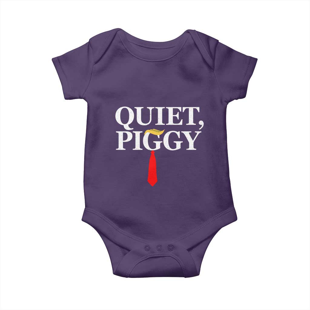 Quiet Piggy Funny Blonde Baby Onesie Political Satire Humor Free Speech - Wonder Print Shop