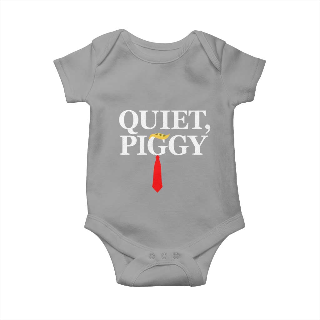 Quiet Piggy Funny Blonde Baby Onesie Political Satire Humor Free Speech - Wonder Print Shop