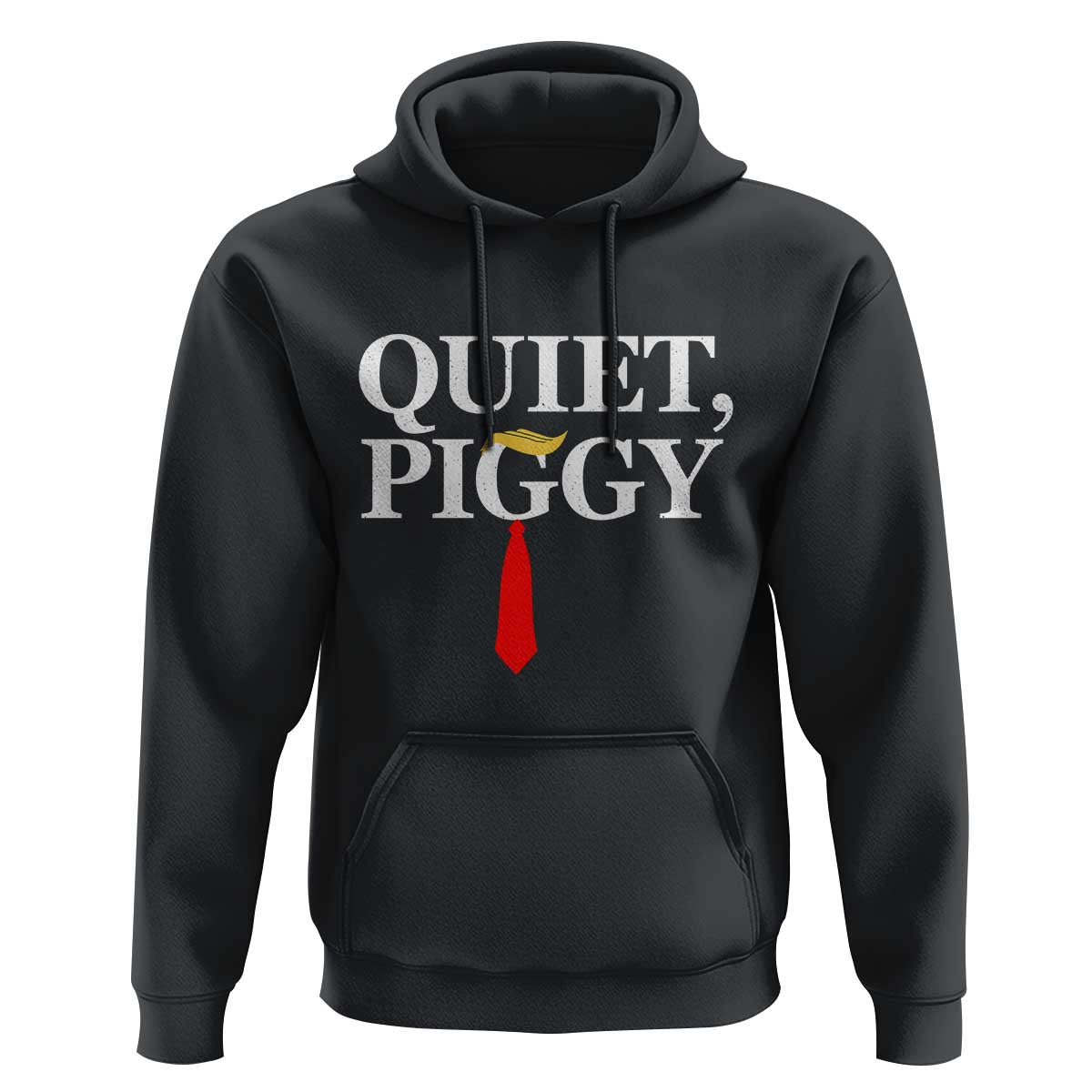 Quiet Piggy Funny Blonde Hoodie Political Satire Humor Free Speech - Wonder Print Shop