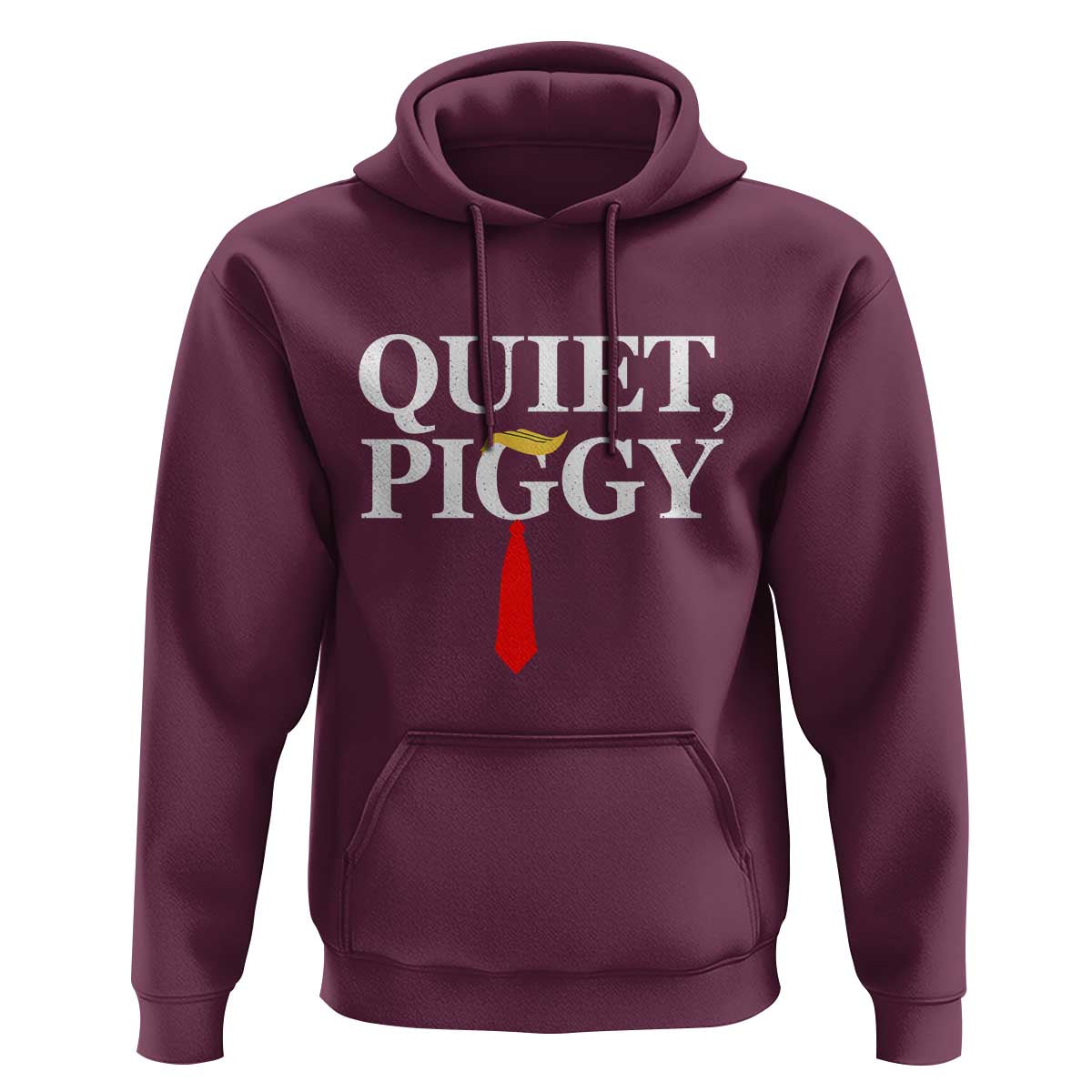 Quiet Piggy Funny Blonde Hoodie Political Satire Humor Free Speech - Wonder Print Shop