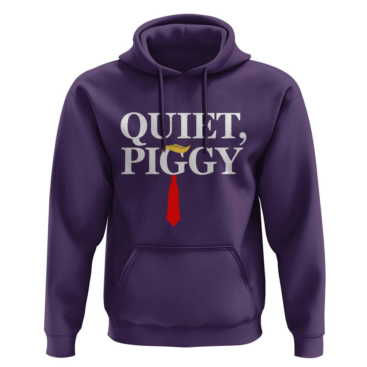 Quiet Piggy Funny Blonde Hoodie Political Satire Humor Free Speech - Wonder Print Shop