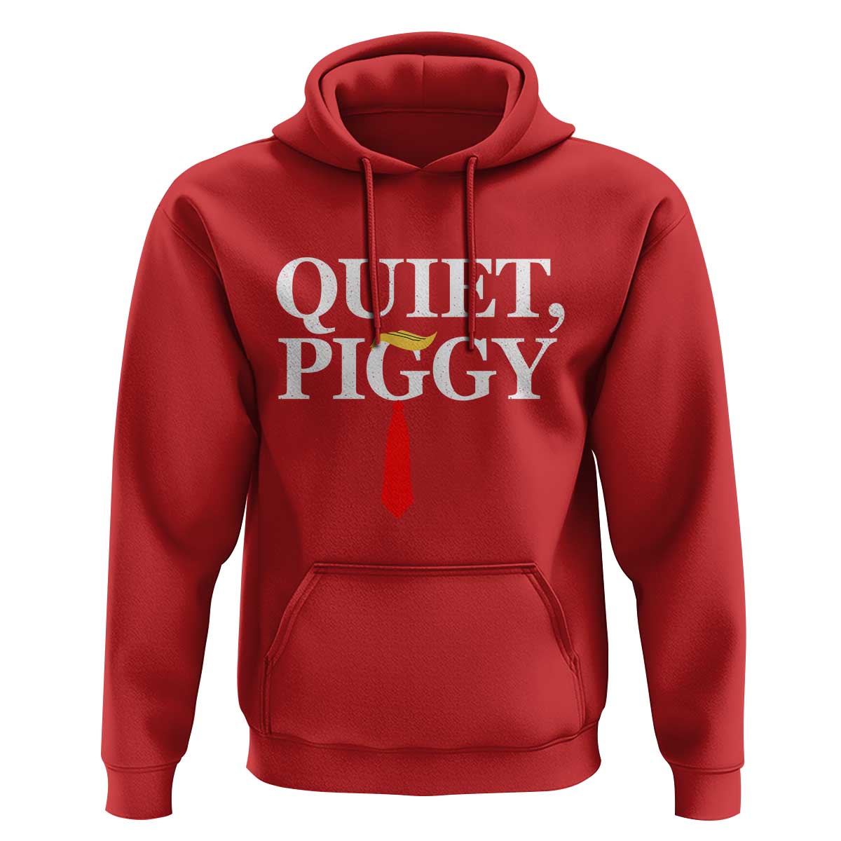 Quiet Piggy Funny Blonde Hoodie Political Satire Humor Free Speech - Wonder Print Shop