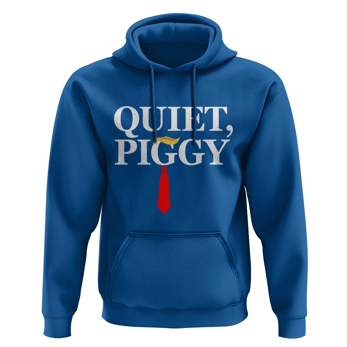 Quiet Piggy Funny Blonde Hoodie Political Satire Humor Free Speech - Wonder Print Shop